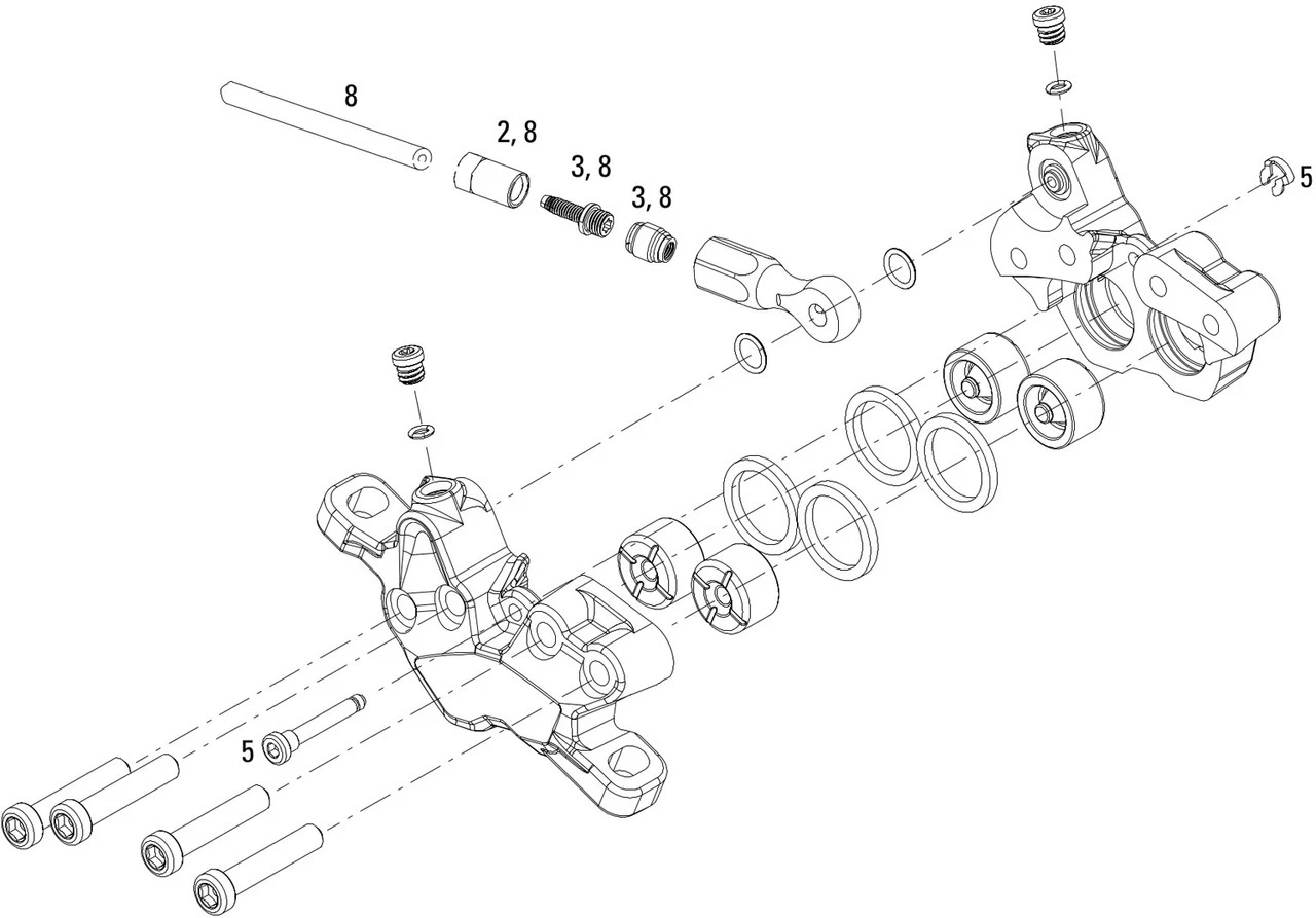 AVID Ersatzteile Code 5 / Code 7 / Code (2008-2010) Bremssattel 1 AVID Ersatzteile Code 5 / Code 7 / Code (2008-2010) Bremssattel