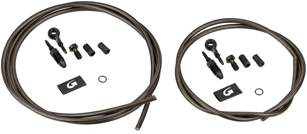 Stahlflexleitungskit VR + HR XTR/XT/SLX/Zee/Magura Gust.M/HayesStroker 1 Stahlflexleitungskit VR + HR XTR/XT/SLX/Zee/Magura Gust.M/HayesStroker